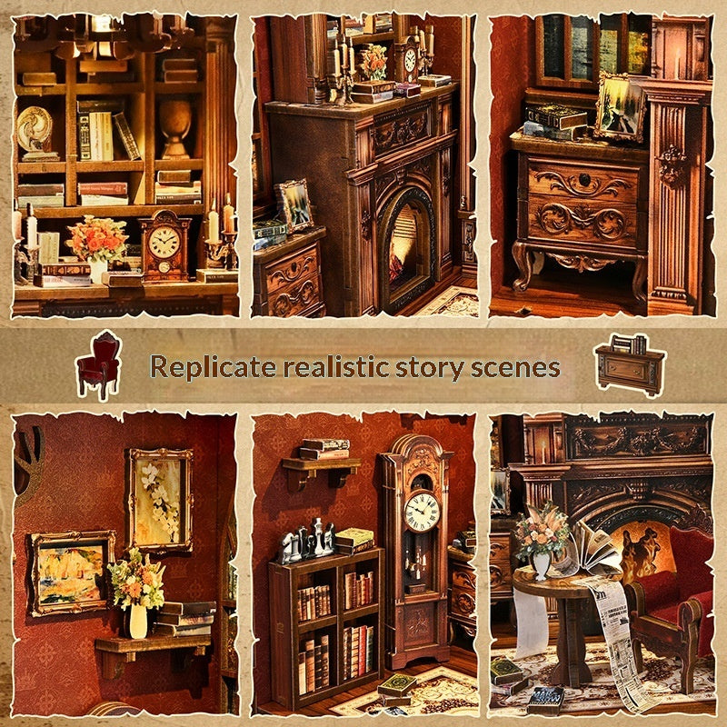 Le Pavillon Lumineux — book nook en ambiance bibliothèque