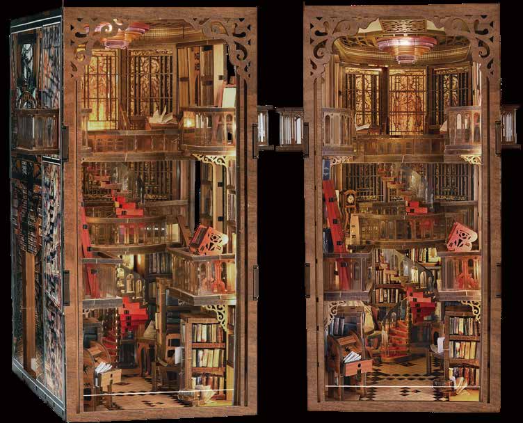 Abbey Library CJ01 – bibliothèque miniature illuminée
