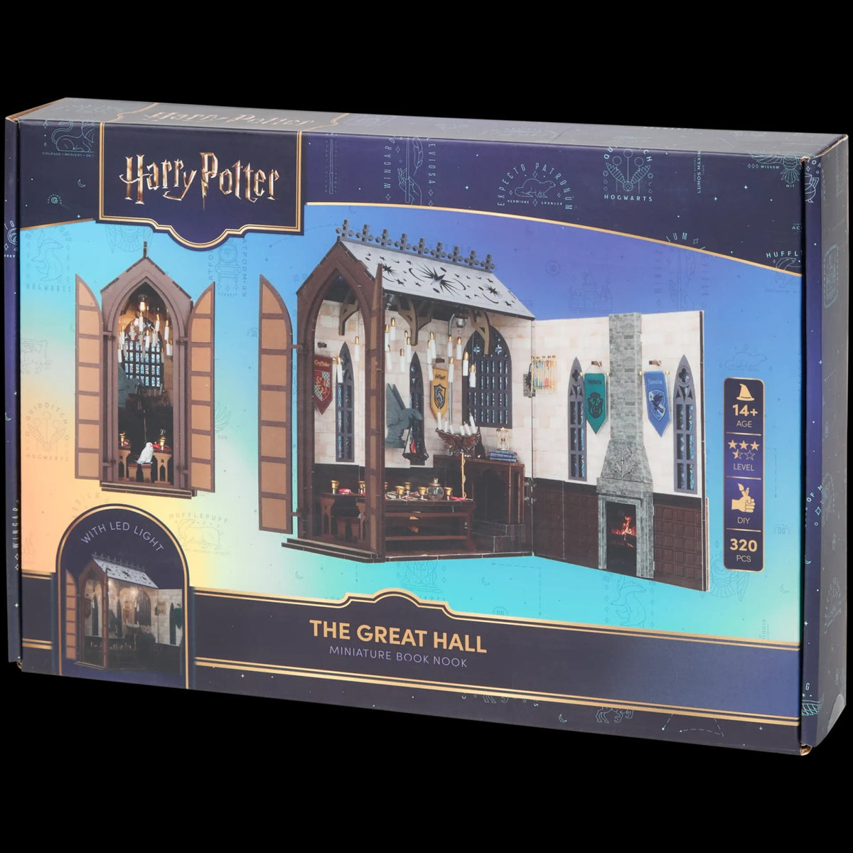 Harry Potter The Great Hall book nook officiel, kit DIY lumineux 320 pièces