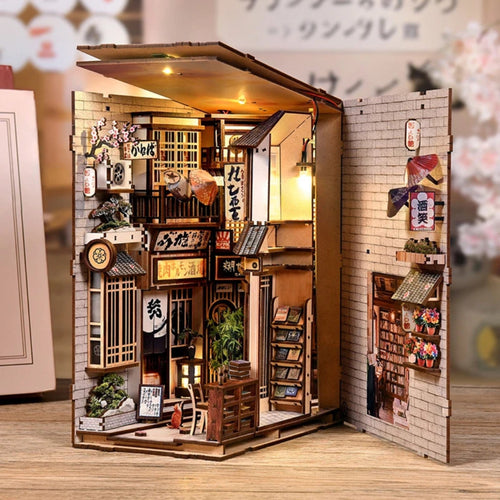 Book nook La Ruelle Japonaise BV02-019 ouvert, vue intérieure