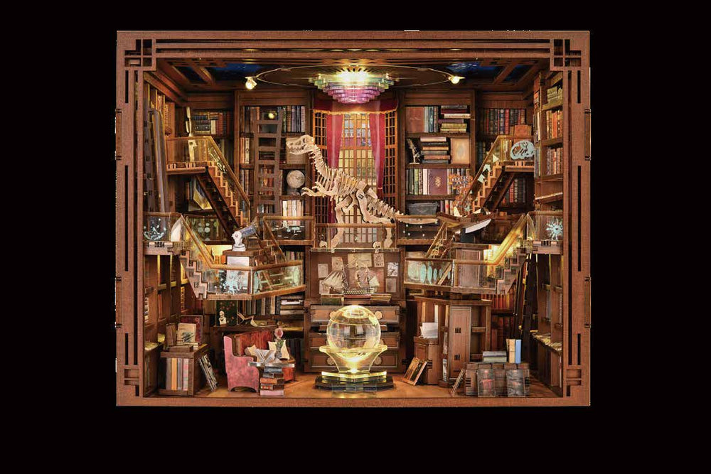 La Bibliothèque au-delà du Temps — Book Nook lumineux